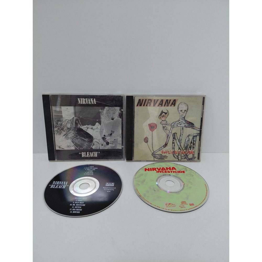 Nirvana CD Lot Bleach Remastered and Incesticide Sub Pop DGC Grunge Rock